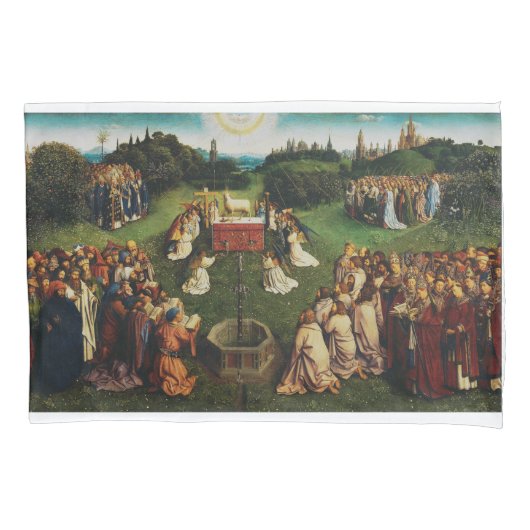 Housse D'oreillers Adoration de l'agneau par Jan van Eyck (devant)