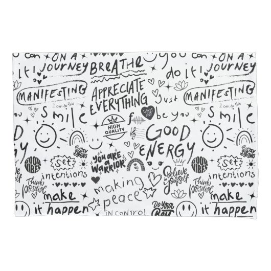 HOUSSE D'OREILLERS AFFIRMATIONS COUSSIN COQUE (devant)