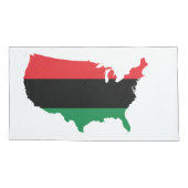 Housse D'oreillers Afro-Américain _ Couleurs rouge, noir et vert (Dos)