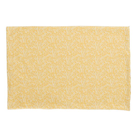 Housse D'oreillers Agritourisme simple motif floral jaune (devant)