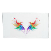 Housse D'oreillers Ailes fluffy arc-en-ciel (Dos-Droit)