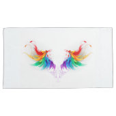 Housse D'oreillers Ailes fluffy arc-en-ciel (devant-Droit)