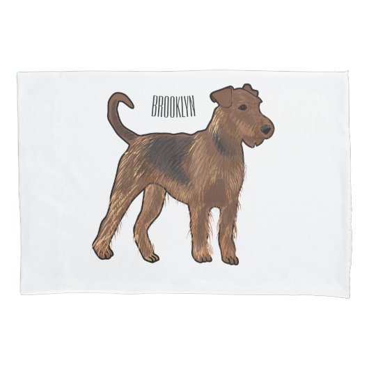 Housse D'oreillers Airedale terrier dog cartoon (devant)