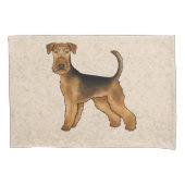 Housse D'oreillers Airedale Terrier mignon Caricature Chien Bingley T (devant-gauche)