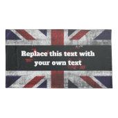 Housse D'oreillers Ajouter du texte sur le drapeau anglais Jeu d'orei (Dos)