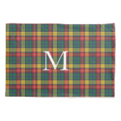 Housse D'oreillers Ajouter votre monogramme initial Clan Buchanan Pla (Dos)