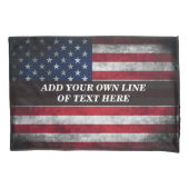 Housse D'oreillers Ajouter votre texte sur le drapeau américain (devant)