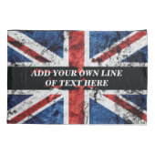 Housse D'oreillers Ajouter votre texte sur le drapeau anglais Jeu d'o (Dos)