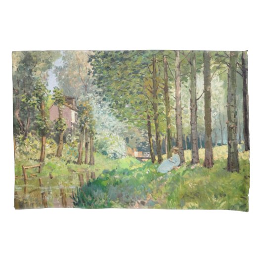 Housse D'oreillers Alfred Sisley - Reposez le long du ruisseau (devant)