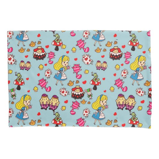 Housse D'oreillers Alice Wonderland Mad Hatter Cat Doodle (devant)