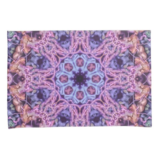 Housse D'oreillers Alien complexe pourpre Kaleidoscopic Mandala (devant-Droit)