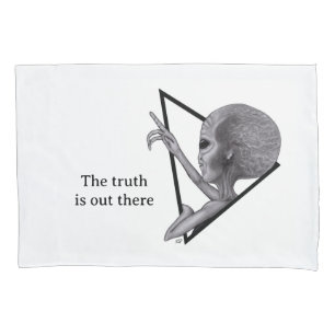 Housse D'oreillers Alien gris, la vérité est là