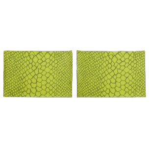 Housse D'oreillers Alligator Crocodile Moderne Vert Amusant Décor Cha