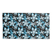 HOUSSE D'OREILLERS ALOHA HAWAII (NOIR/BLEU) (Dos-Droit)