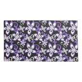 HOUSSE D'OREILLERS ALOHA HAWAII (NOIR/VIOLET) (Dos-gauche)