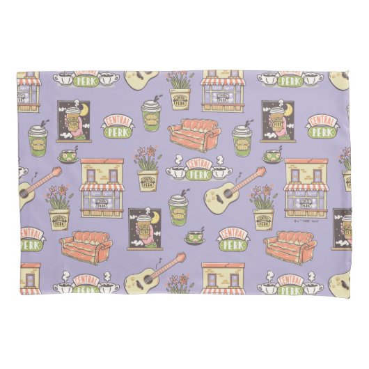 Housse D'oreillers AMIS™ | Motif d'icône violet (devant)