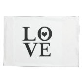 Housse D'oreillers Amour Coeur Noir & Blanc Moderne Chic (Dos)