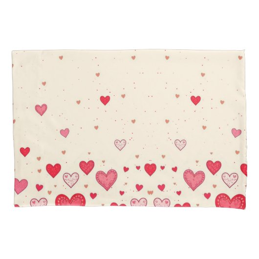 Housse D'oreillers Amour, Coeurs, Valentines, Mariage - Pillowcase (devant)