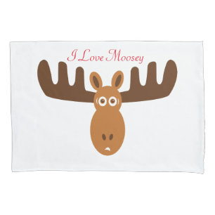 Housse D'oreillers Amour Moosey_whimsical et humorous2 de Head_I