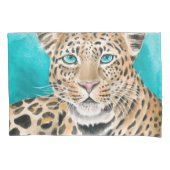 Housse D'oreillers Amur Leopard Aquarelle Art (devant)