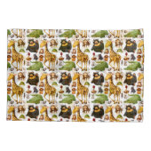 Housse D'oreillers Amusants mignons animaux de la jungle (Dos)