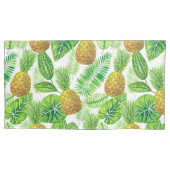 Housse D'oreillers Ananas et feuilles tropicaux (devant-gauche)