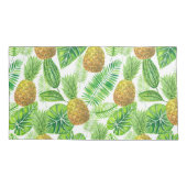 Housse D'oreillers Ananas et feuilles tropicaux (Dos-gauche)