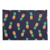 Housse D'oreillers Ananas sur la marine (Dos-Droit)