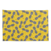 Housse D'oreillers Ananas sur l'or (Dos-Droit)