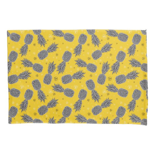 Housse D'oreillers Ananas sur l'or (devant-gauche)