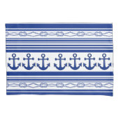 Housse D'oreillers Ancres Nautiques Cordes Et Traces (devant-gauche)