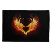 Housse D'oreillers Angel Fire Heart with Wings (Dos-gauche)