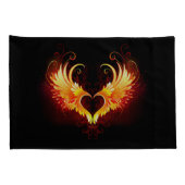 Housse D'oreillers Angel Fire Heart with Wings (Dos-Droit)