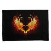 Housse D'oreillers Angel Fire Heart with Wings (devant-Droit)