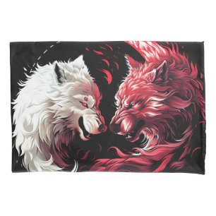 Housse D'oreillers Animal Fantastique Loup Esprit Ombre Lumière
