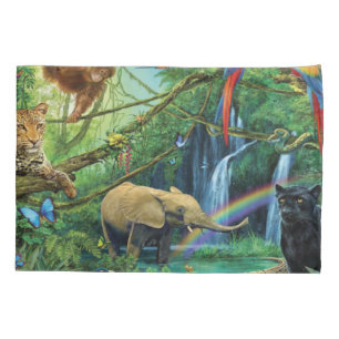 Housse D'oreillers Animals living together throw pillow