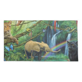 Housse D'oreillers Animals living together throw pillow (Dos)