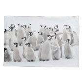 Housse D'oreillers Animaux de bébés cutest | Empereur Penguin Chicks (Dos)