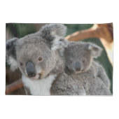 Housse D'oreillers Animaux de bébés cutest | Koala et Joey (Dos)