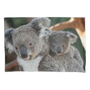 Housse D'oreillers Animaux de bébés cutest Koala et Joey
