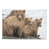 Housse D'oreillers Animaux de bébés cutest | Ours et oursons (Dos)