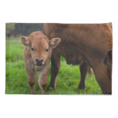 Housse D'oreillers Animaux de bébés cutest | Vache et veau (Dos)