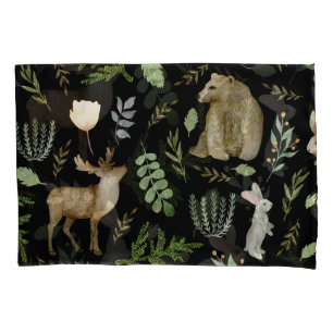 Housse D'oreillers Animaux mignons : Aquarelle Tirée À La Main.