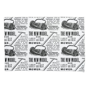 Housse D'oreillers Annonce vintage de tondeuse à gazon