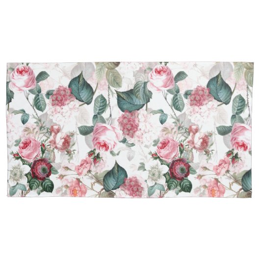 Housse D'oreillers Antique Nostalgale Redouté Rose Motif rose (devant)