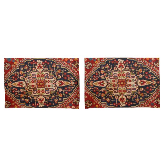 Housse D'oreillers Antique Rouge Perse Turc Kilim Rug (devant-Set)