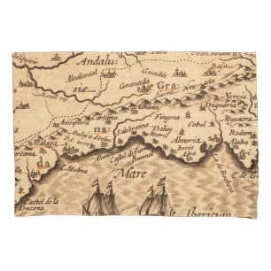 Housse D'oreillers Antique vieille carte inspirée (3)