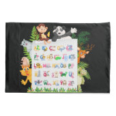 Housse D'oreillers Apprendre Alphabet & Animaux Éducation (Dos)