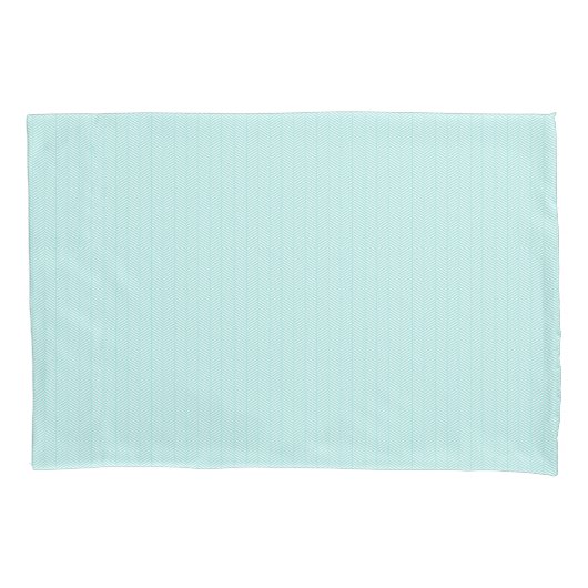 Housse D'oreillers Aqua Blue Turquoise Turquoise blanc Chevron (devant)