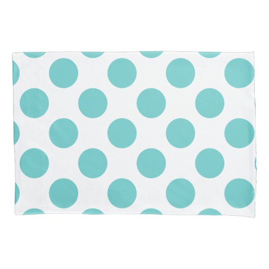Housse D'oreillers Aqua White Cute Pois (devant)